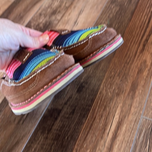 Ariat Women’s 7 Cruiser Brown Leather Sarape Southwestern Boho Moccasins - Picture 5 of 10